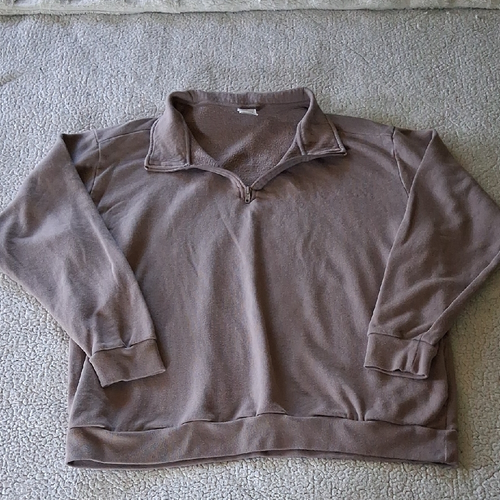 PINK Victoria's Secret Zip-Up Sweater in Brown